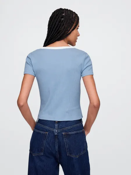 GAP Ribbed crop t-shirt - Women's
