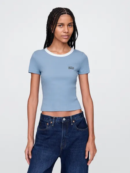 GAP Ribbed crop t-shirt - Women's