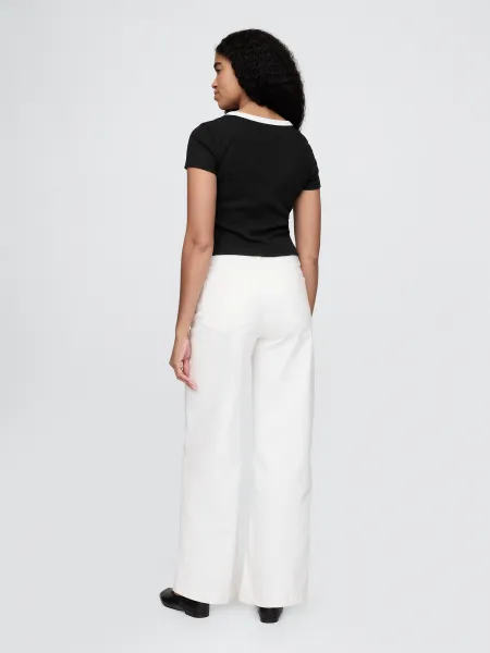GAP Ribbed crop t-shirt - Women's