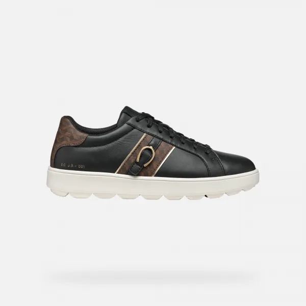 Black women's sneakers Geox Spherica Ecub-1 - Women's