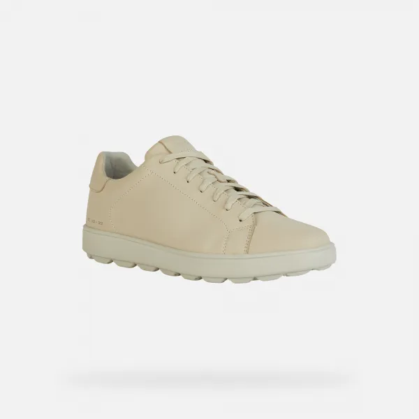 Beige men's sneakers Geox Spherica ECUB-1 - Men's