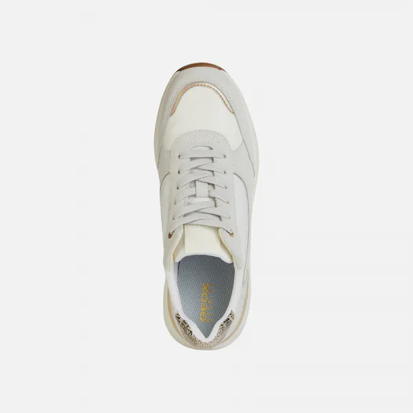 Cream women's sneakers Geox Spherica EC13 - Women's