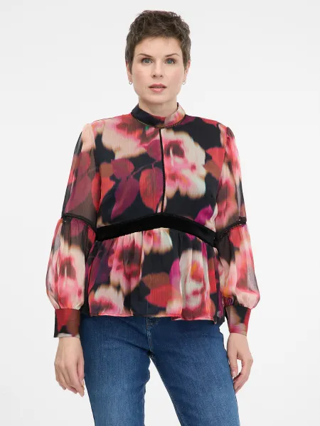 Red Patterned Women's Blouse ORSAY - Women's
