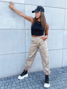 Dámske padákové nohavice ADVENTURE Farba béžová DSTREET