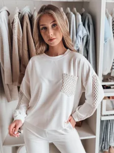 Dámska oversize mikina LUXEEN ecru