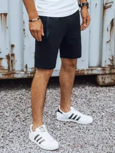 Tmavo modré pánske teplákové šortky Dstreet