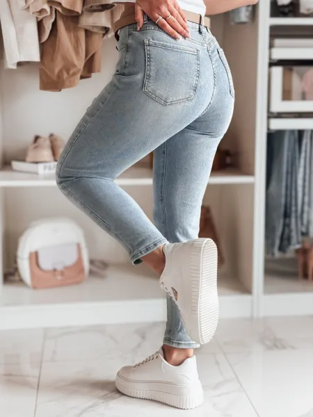 Dámske džínsy mom fit MOMWAY modré