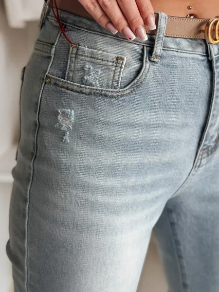 Dámske džínsy mom fit MOMWAY modré