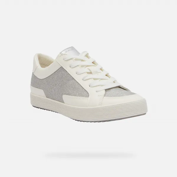 Silver women's sneakers Geox Blomiee - Women's