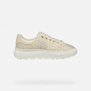 Cream women's sneakers Geox Spherica EC4.1 - Women's