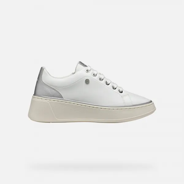 White women's sneakers Geox Sunnetty - Women's