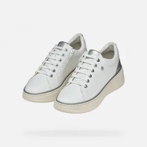 White women's sneakers Geox Sunnetty - Women's
