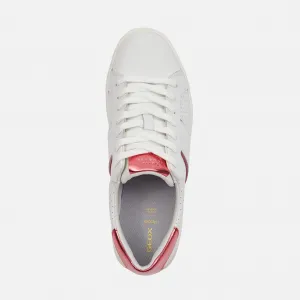 White women's sneakers Geox Spherica ECUB-1 - Women's