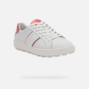 White women's sneakers Geox Spherica ECUB-1 - Women's
