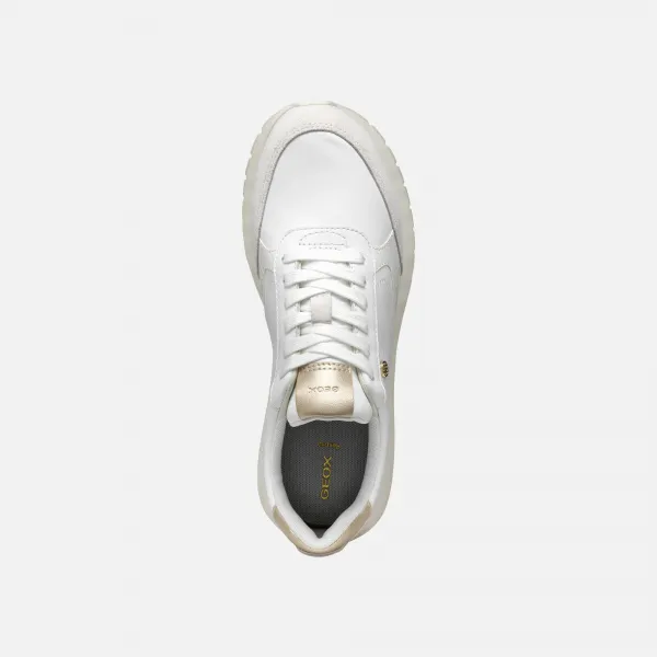 White women's sneakers Geox Sukie 2.0 - Women's