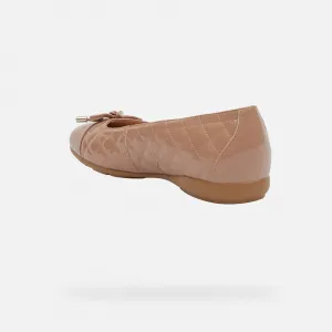 Brown women's ballet flats Geox Annytah - Women's
