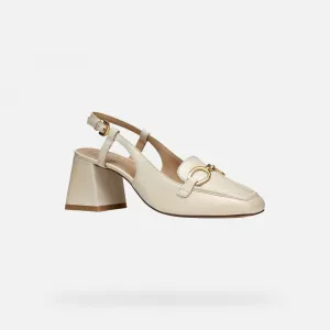 Cream women's pumps Geox Coronilla - Women's