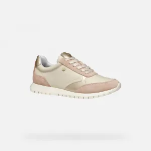Cream women's sneakers Geox Sukie 2.0 - Women's