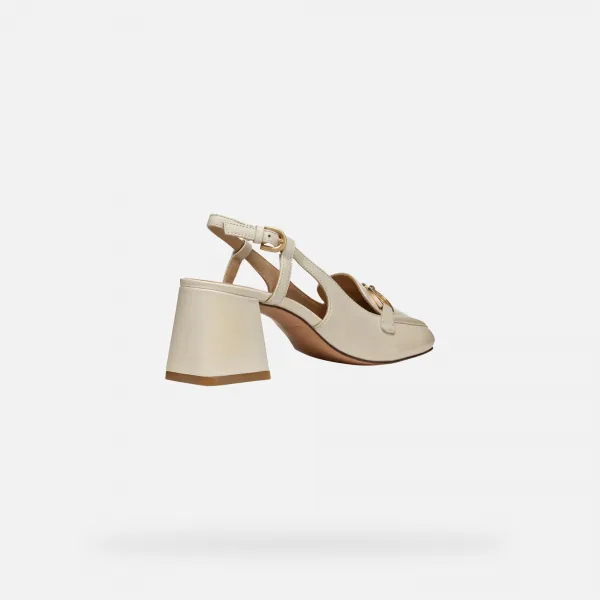 Cream women's pumps Geox Coronilla - Women's