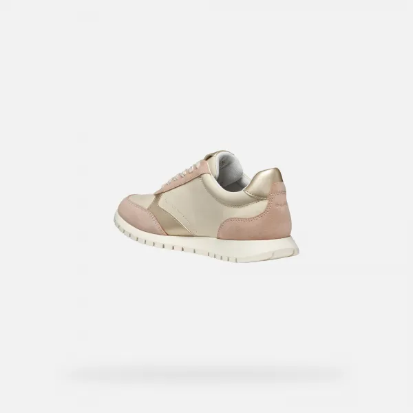 Cream women's sneakers Geox Sukie 2.0 - Women's