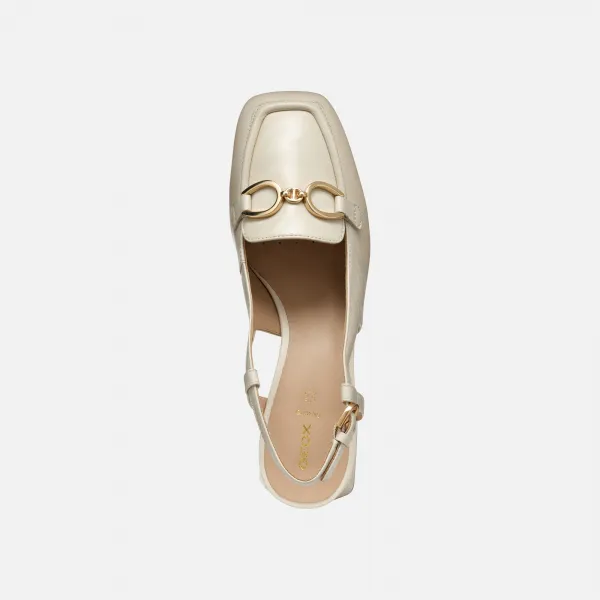 Cream women's pumps Geox Coronilla - Women's