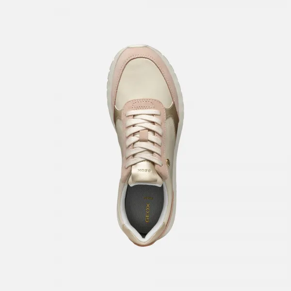 Cream women's sneakers Geox Sukie 2.0 - Women's