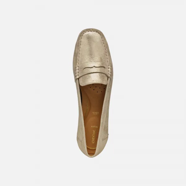 Gold women's moccasins Geox Annytah - Women's