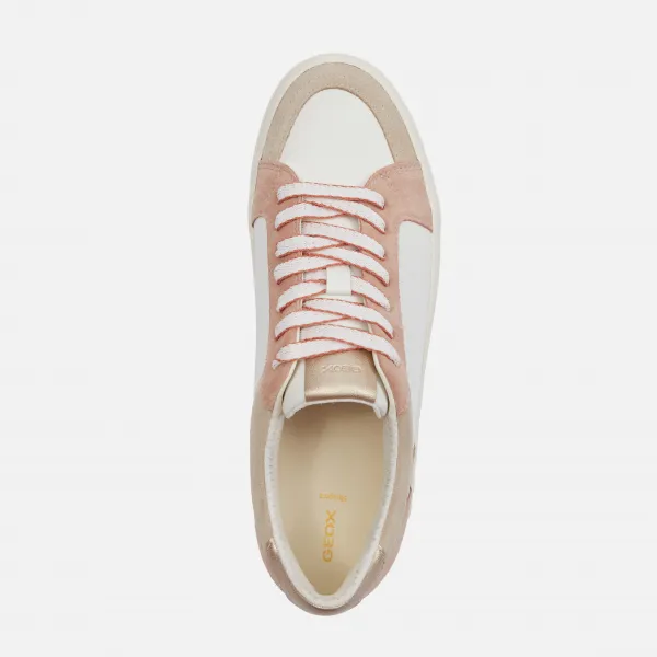 Cream women's sneakers Geox Emmeleny - Women's