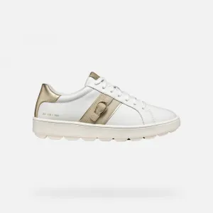 White women's sneakers Geox Spherica ECUB-1 - Women's