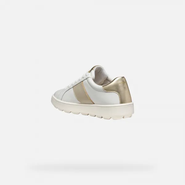 White women's sneakers Geox Spherica ECUB-1 - Women's