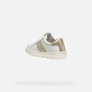 White women's sneakers Geox Spherica ECUB-1 - Women's