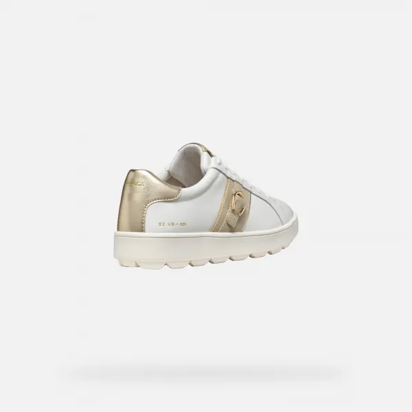 White women's sneakers Geox Spherica ECUB-1 - Women's