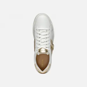 White women's sneakers Geox Spherica ECUB-1 - Women's