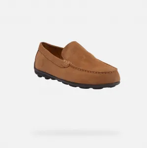Light brown men's moccasins Geox Spherica EC16 - Men's