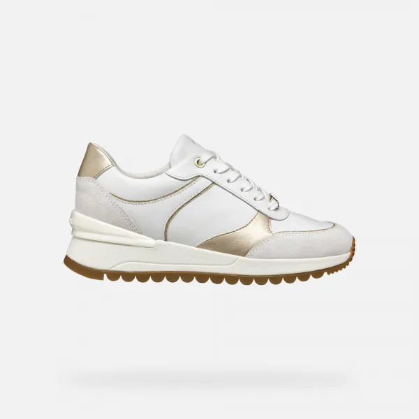White women's sneakers Geox Desya - Women's