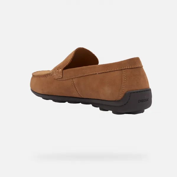 Light brown men's moccasins Geox Spherica EC16 - Men's