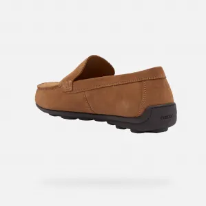 Light brown men's moccasins Geox Spherica EC16 - Men's