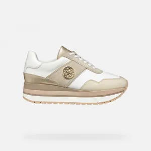 White women's sneakers Geox Nekency - Women's