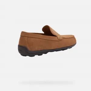 Light brown men's moccasins Geox Spherica EC16 - Men's