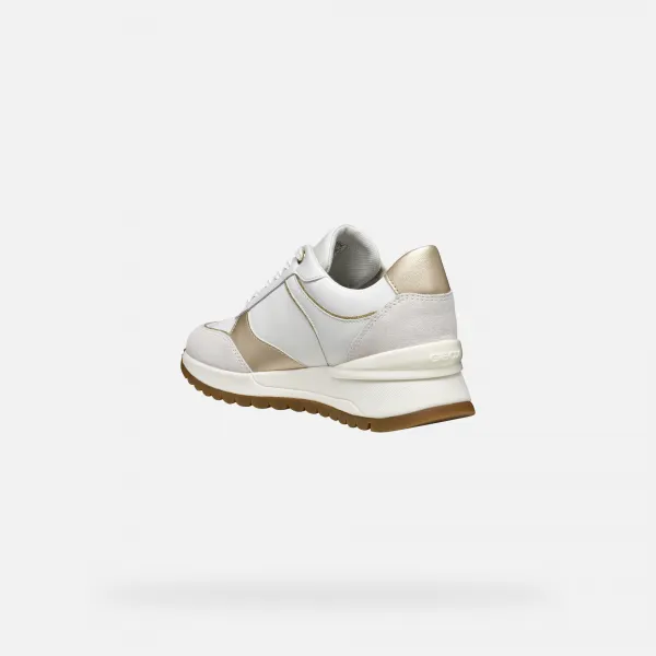 White women's sneakers Geox Desya - Women's
