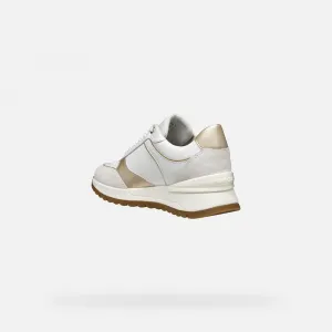 White women's sneakers Geox Desya - Women's