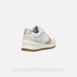 White women's sneakers Geox Desya - Women's