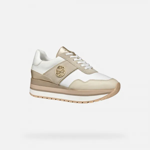 White women's sneakers Geox Nekency - Women's