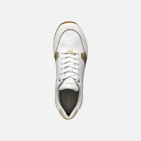 White women's sneakers Geox Desya - Women's