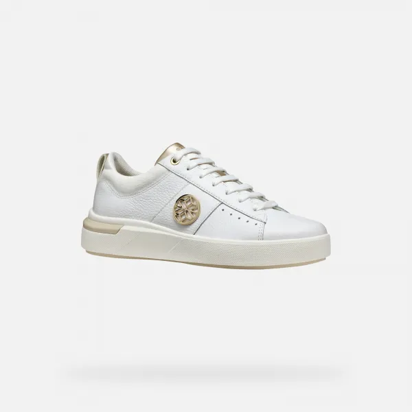 White women's sneakers Geox Dalyla - Women's