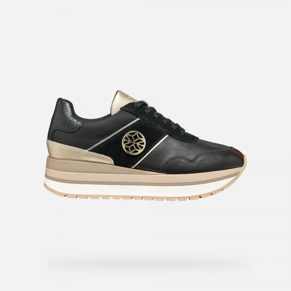 Black women's sneakers Geox Nekency - Women's