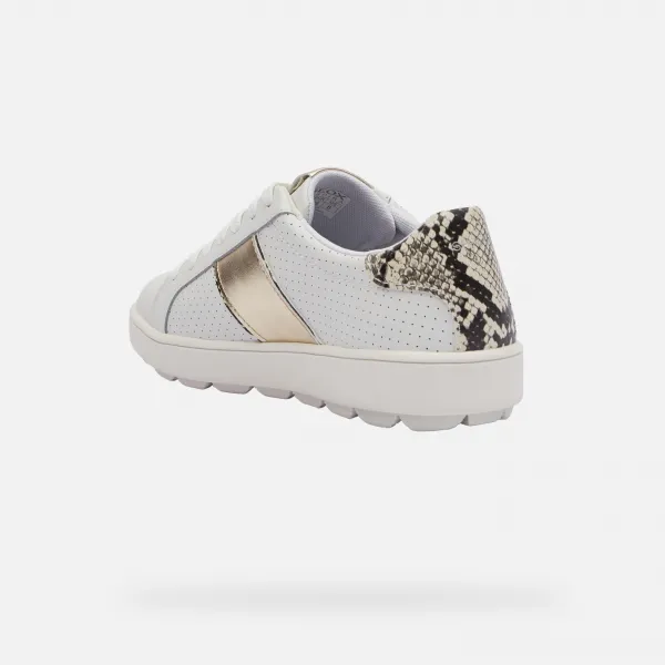White women's sneakers Geox Spherica ECUB-1 - Women's