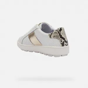 White women's sneakers Geox Spherica ECUB-1 - Women's