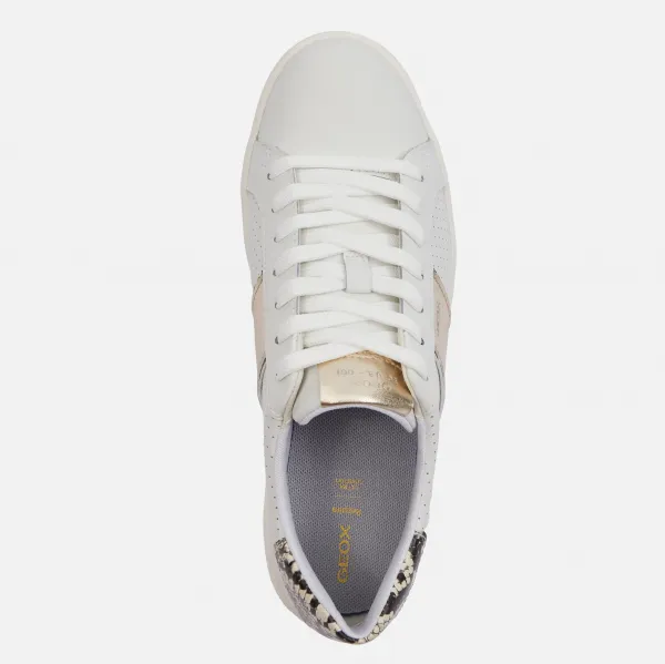 White women's sneakers Geox Spherica ECUB-1 - Women's