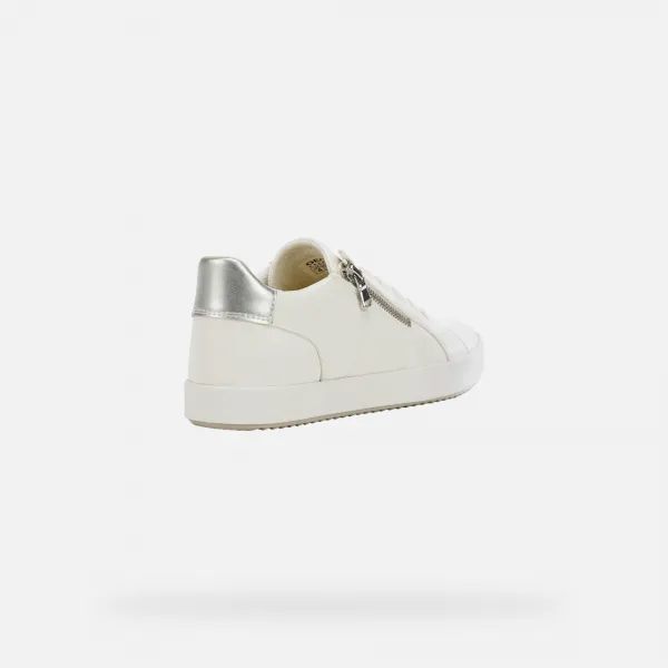 White women's sneakers Geox Blomiee - Women's